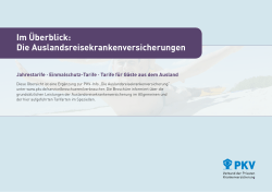 Im &Uuml;berblick: Die - Verband der Privaten Krankenversicherung eV