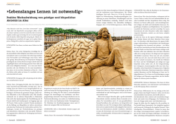GYMNASTIK 37 | Artikel »Lebenslanges Lernen ist notwendig«