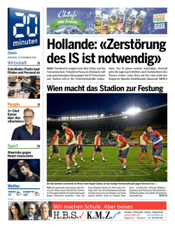 Hollande: &laquo;Zerst&ouml;rung des IS ist notwendig