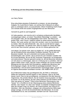 In Richtung auf eine Erleuchtete Zivilisation von Harry Palmer Eine