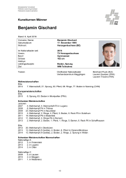 Benjamin Gischard - Schweizerischer Turnverband
