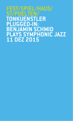 fest/spiel/haus/ st/poelten/ tonkuenstler plugged