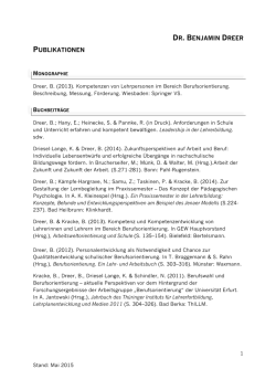 dr. benjamin dreer publikationen
