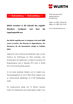 Würth investiert in die Zukunft
