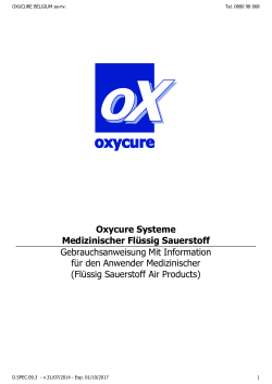 Oxycure Systeme Medizinischer Flüssig Sauerstoff