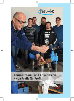 Hausanschluss- und Anbohrkurse