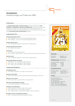 Handelsblatt - Preise und Auszeichnungen