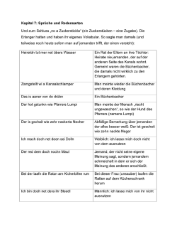 Kapitel 7: Sprüche und Redensarten Und zum Schluss „no a