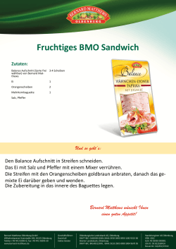 Fruchtiges BMO Sandwich - Bernard Matthews Oldenburg