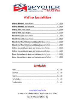 Walliser Spezialitäten Sandwich