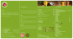 menu wraps • sandwiches • salate suppen • curries • smoothies