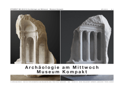 Archäologie am Mittwoch Museum Kompakt
