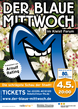 Flyer - Der Blaue Mittwoch