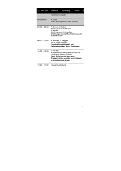 Programm Mittwoch, 22.6.2016