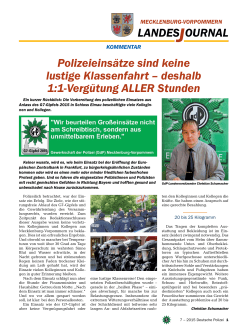 LANDESJOURNAL Mecklenburg-Vorpommern