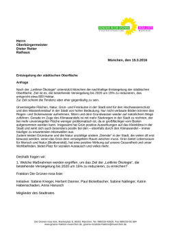 Herrn Oberbürgermeister Dieter Reiter Rathaus München, den 15.3