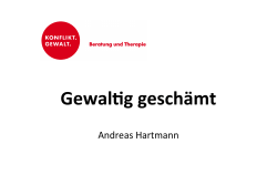 Vortrag von Herrn Andreas Hartmann zum Thema Scham