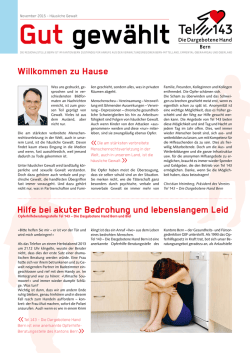 Gut gew&auml;hlt 2015 - Die Dargebotene Hand Bern