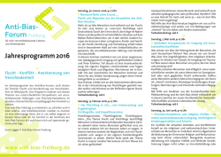 Jahresprogramm 2016 - Anti-Bias