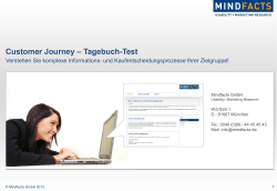 Customer Journey – Tagebuch-Test