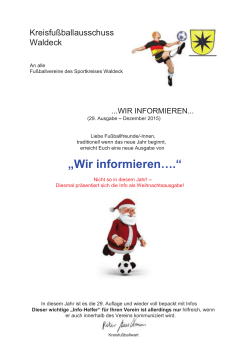 Wir informieren…. - Fußballkreis Waldeck