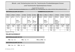Block- und Teilzeitunterricht für