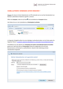 HOMELAUFWERK VERBINDEN UNTER WINDOWS 7