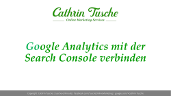 Google Analytics mit der Search Console verbinden