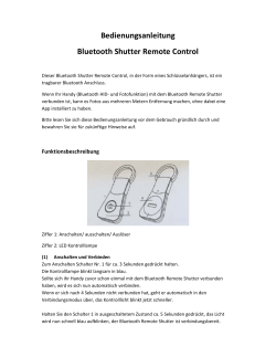 Bedienungsanleitung Bluetooth Shutter Remote Control