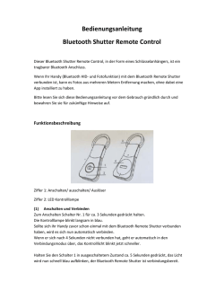 Bedienungsanleitung Bluetooth Shutter Remote Control