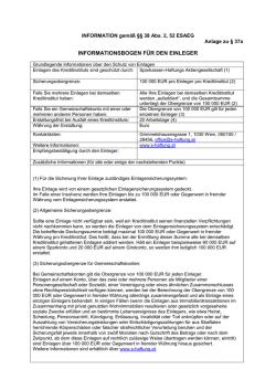informationsbogen f&uuml;r den einleger