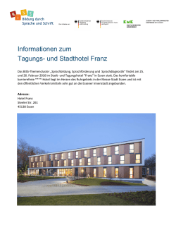 Informationen zum Tagungs