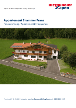 Appartement Ehammer Franz in Hopfgarten