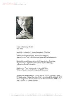 Dr. Franz J. Schaudy