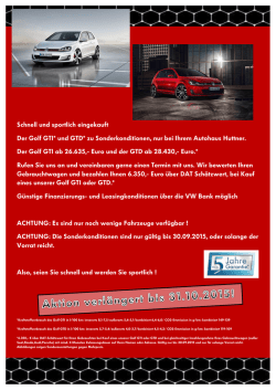 GTI GTD Aktion - Autohaus Huttner