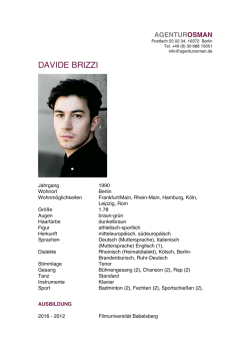 davide brizzi - Agentur Osman