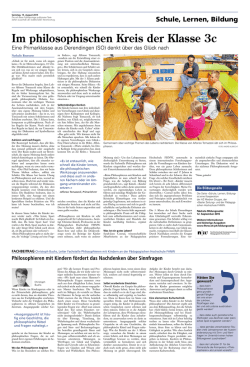 Im philosophischen Kreis der Klasse 3c