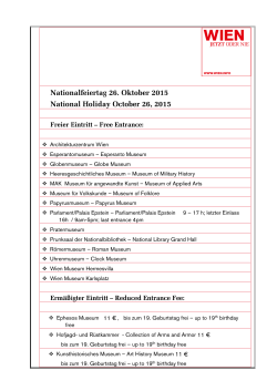 Nationalfeiertag 26. Oktober 2015 National Holiday October 26, 2015