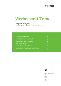 Werbemarkt Trend Report Oktober 2015