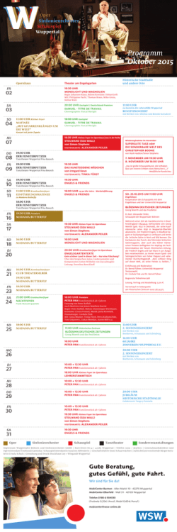 Programm Oktober 2015 - International Students Wuppertal