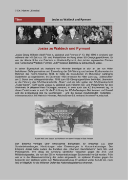 Josias zu Waldeck und Pyrmont