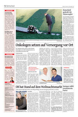 gerne nachlesen - Onkologische Praxis Remscheid
