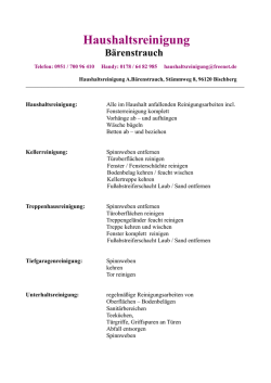 Hier finden Sie eine &Uuml;bersicht aller Leistungen im Detail