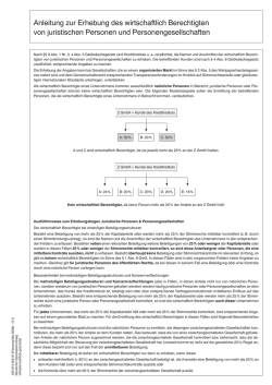 Anleitung zur Erhebung des wirtschaftlich Berechtigten von