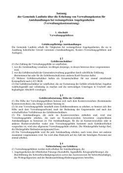 Satzung der Gemeinde Laußnitz über die Erhebung von