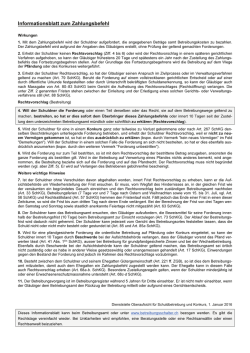 Informationsblatt zum Zahlungsbefehl