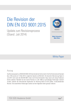 Whitepaper Die Revision der DIN EN ISO 9001:2015