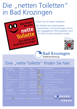 Eine &bdquo;nette Toilette&ldquo;