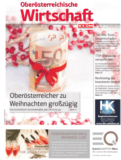 Oberösterreicher zu Weihnachten großzügig
