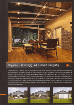 Eleganza — Großzügig und weltweit einzigartig . ()